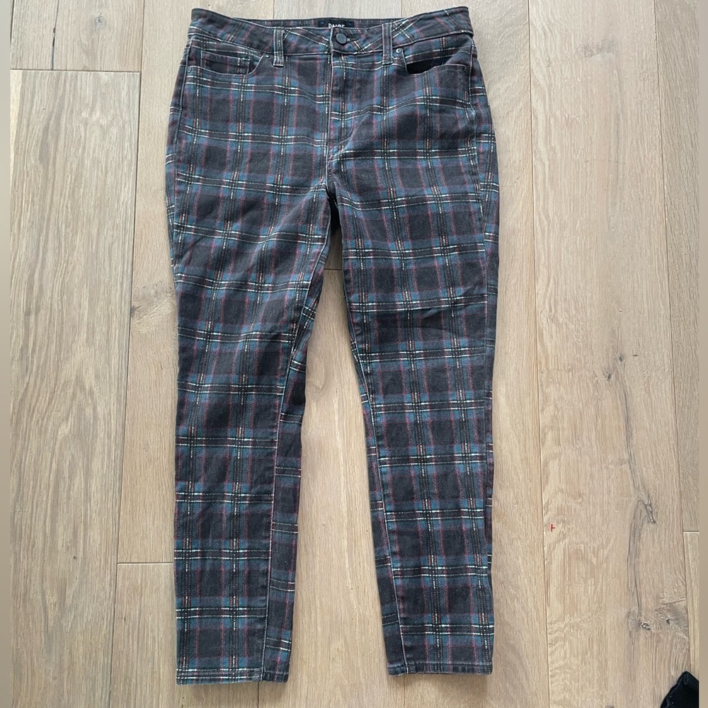 Paige plaid hoxton jeans - size 31